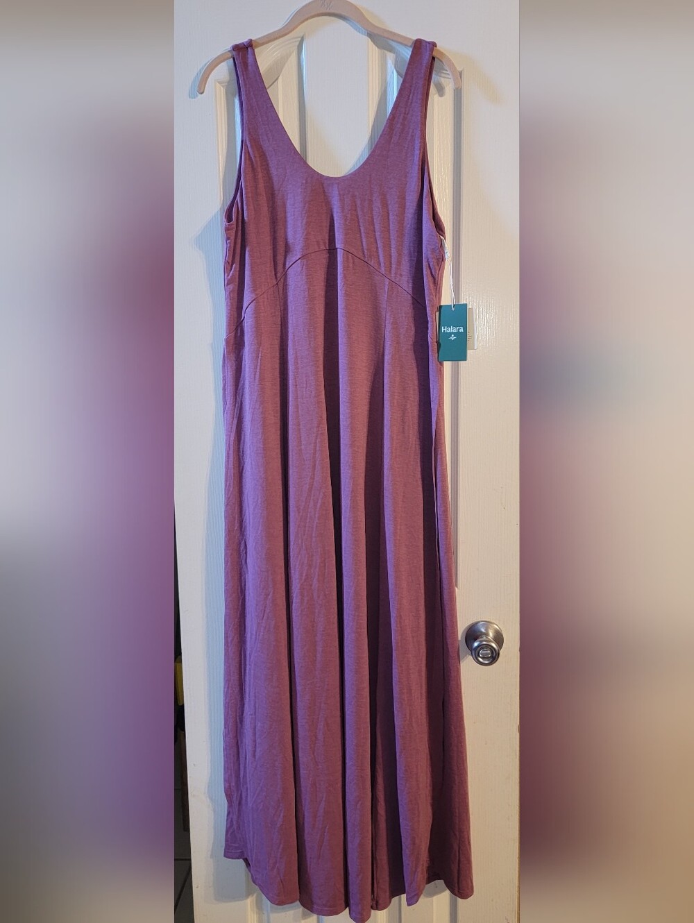 HALARA Mauve Sleeveless Maxi Dress